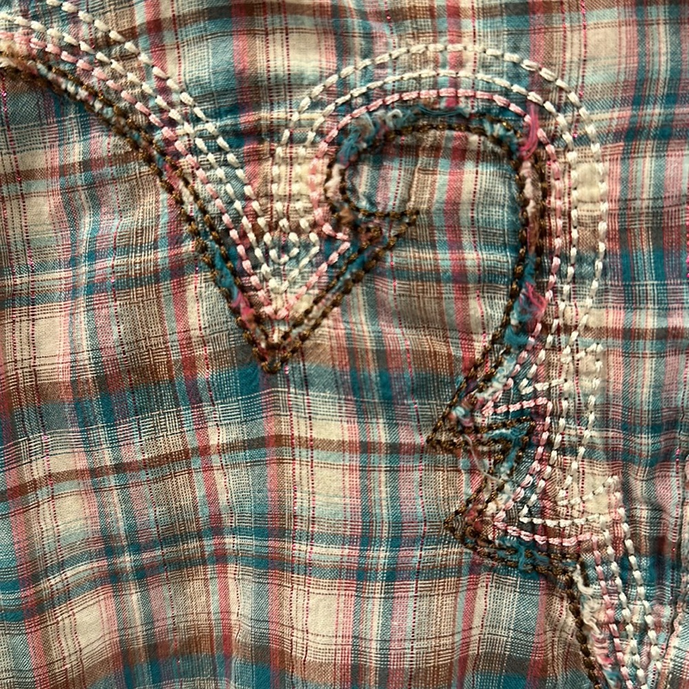 Snap Button Metallic Thread Embroidered Western W… - image 3